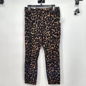 NWT Gap Slim City Crop Coupe "Urbaine Etroite" Leopard Print Pants Women's 4